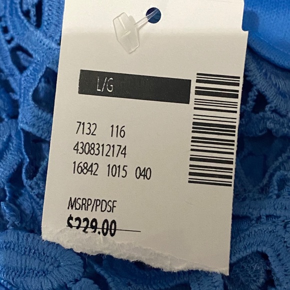 Just Me Crochet Blue Dress - Picture 6 of 13